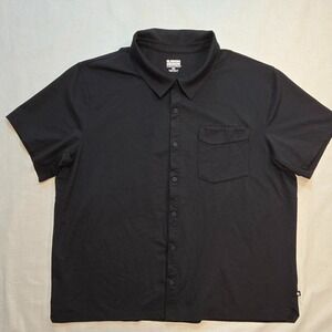 Alaskan Hardgear Men's Standard Fit Black Short Sleeve Snap Up 2XL Cotton/Nylon